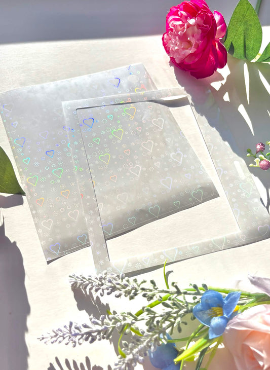 Holographic E-Reader Skin | Hearts