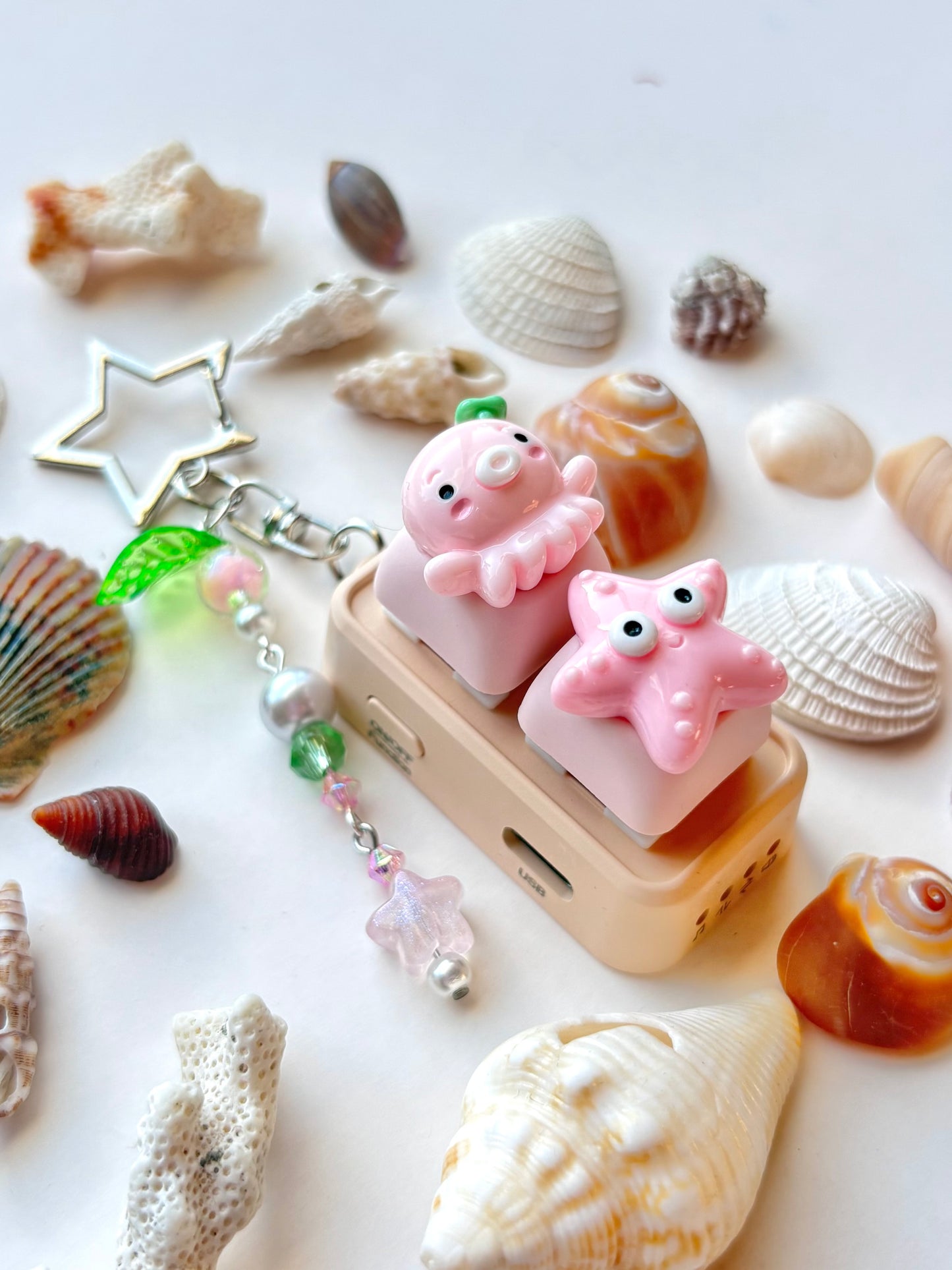 Mini Keyboard Page Turner | Pink Octo and Starfish 🐙 ⭐️