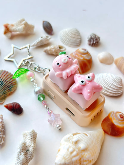 Mini Keyboard Page Turner | Pink Octo and Starfish 🐙 ⭐️