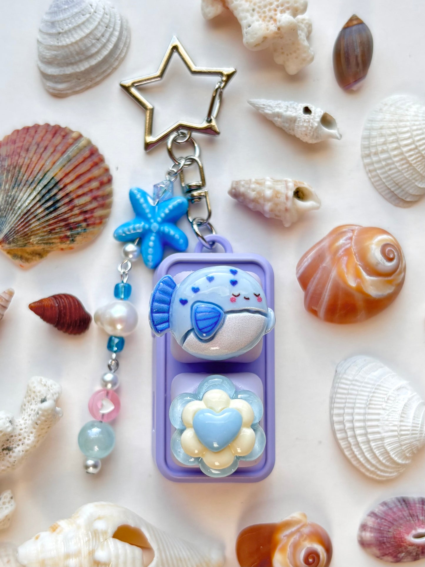 Mini Keyboard Page Turner | Purple and Blue Love Puffer 🐡