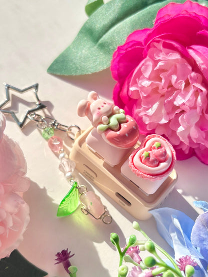 Mini Keyboard Page Turner | Pink Strawberry Bunny 💗