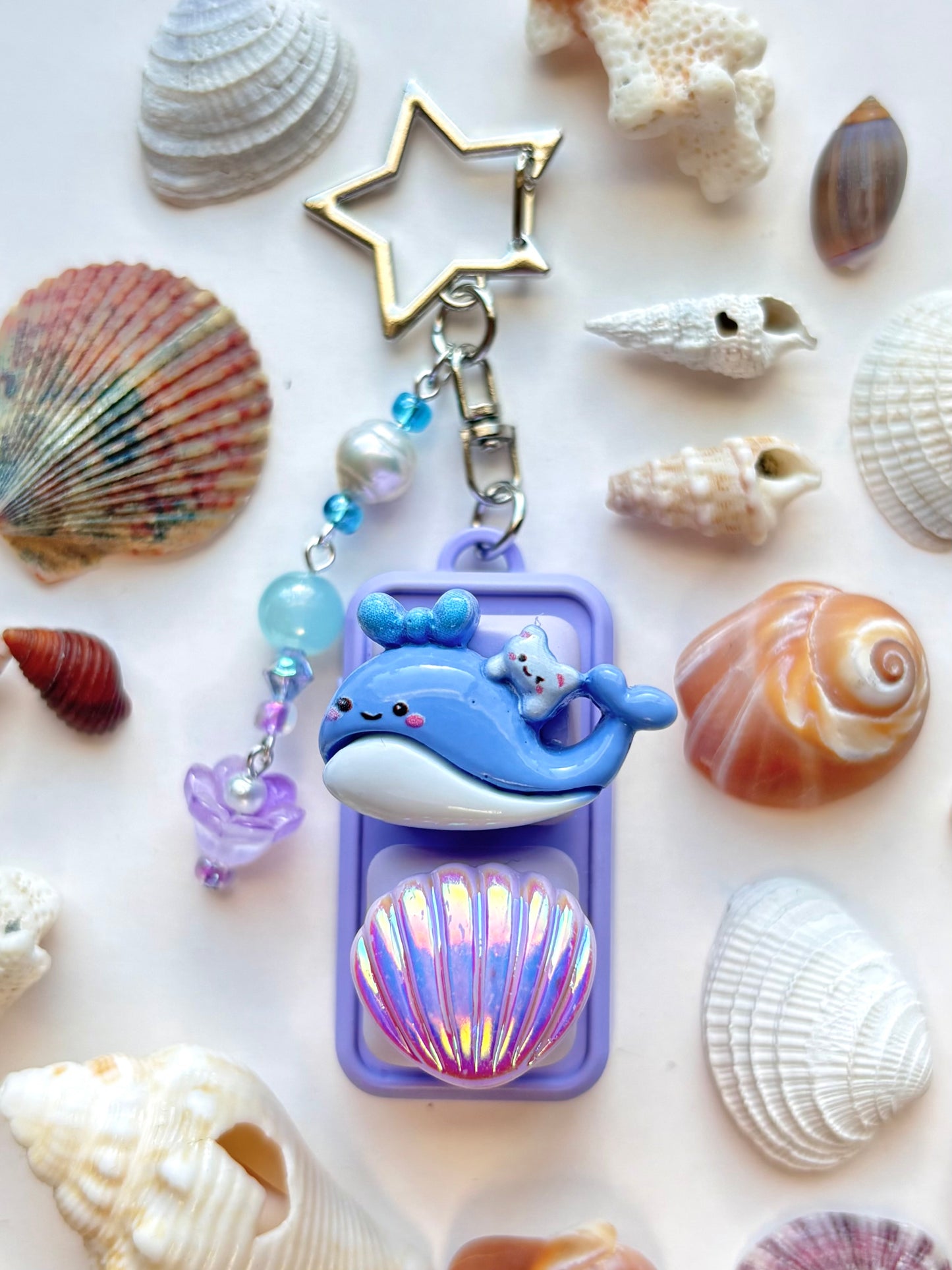 Mini Keyboard Page Turner | Purple Whale and Shell 🐳 🐚