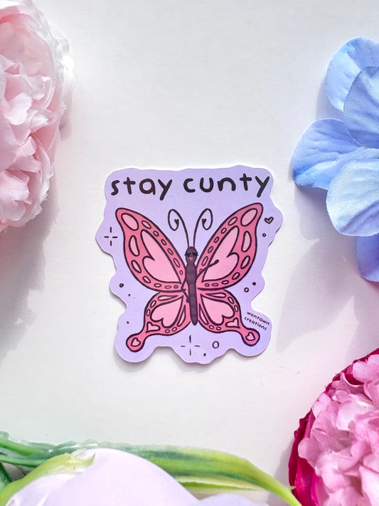 Stay Cunty Butterfly Sticker