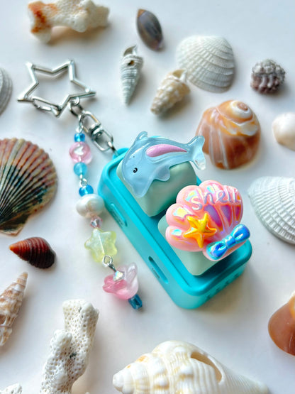Mini Keyboard Page Turner | Blue Dolphin and Shell 🐬 🐚