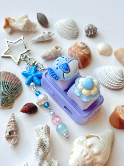 Mini Keyboard Page Turner | Purple and Blue Love Puffer 🐡