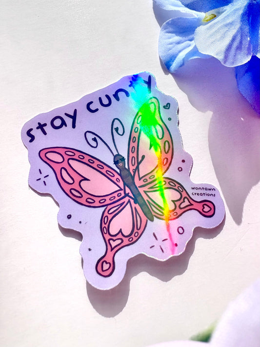 Stay Cunty Butterfly Sticker