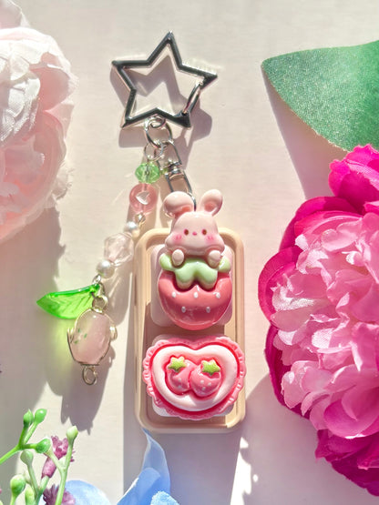 Mini Keyboard Page Turner | Pink Strawberry Bunny 💗