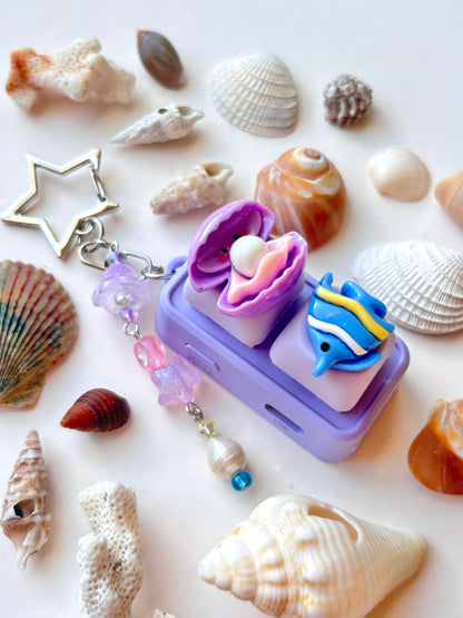 Mini Keyboard Page Turner | Purple Clam and Butterflyfish 🐠