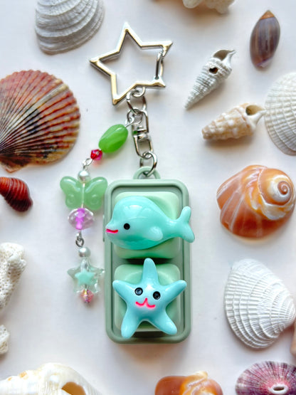 Mini Keyboard Page Turner | Green Beluga and Starfish :3