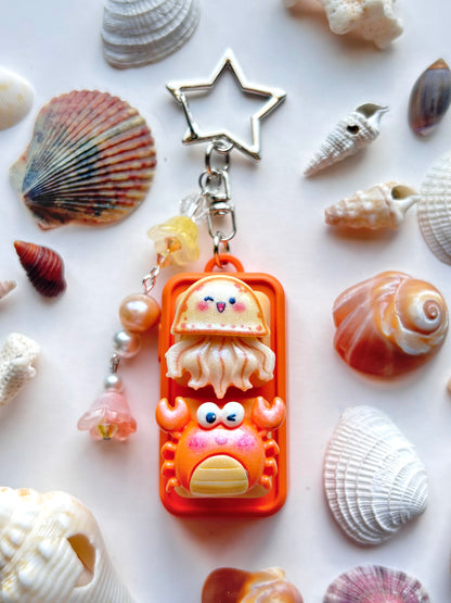 Mini Keyboard Page Turner | Orange Jellyfish and Crab 🪼 🦀
