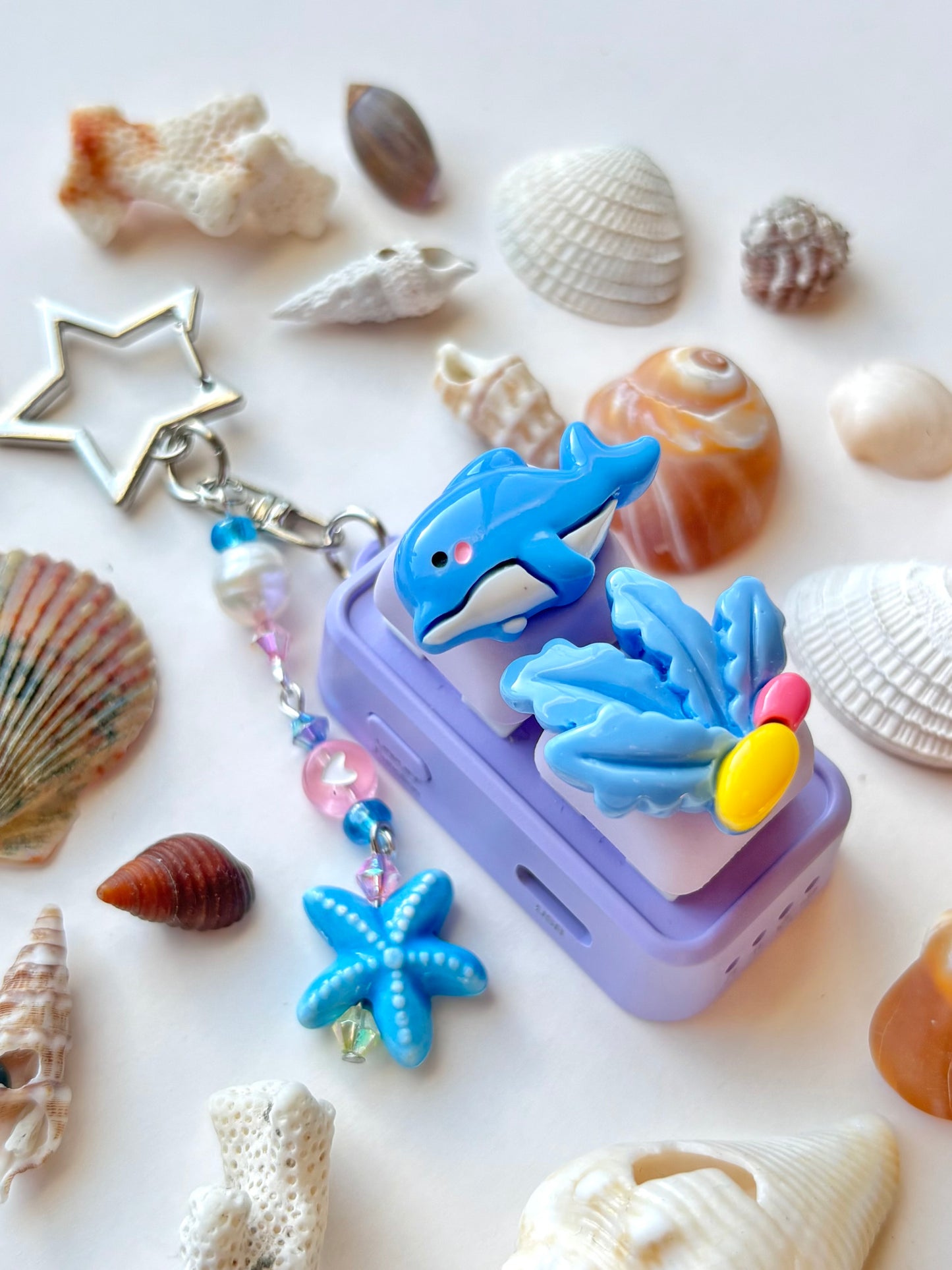 Mini Keyboard Page Turner | Purple and Blue Dolphin 🐬