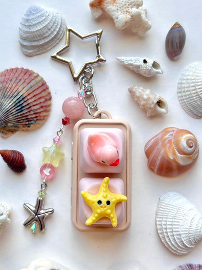 Mini Keyboard Page Turner | Pink Ducky and Starfish 🐤 ⭐️