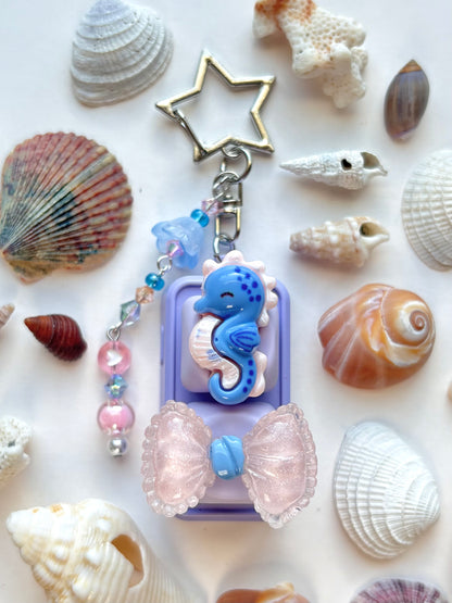 Mini Keyboard Page Turner | Purple Seahorse Bow 💙 🎀