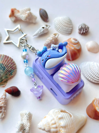 Mini Keyboard Page Turner | Purple Whale and Shell 🐳 🐚