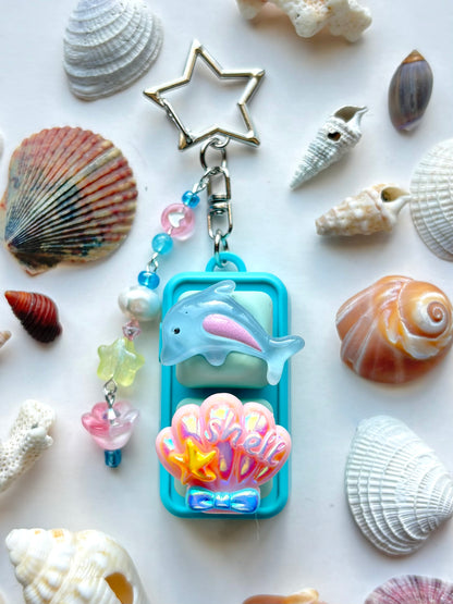 Mini Keyboard Page Turner | Blue Dolphin and Shell 🐬 🐚
