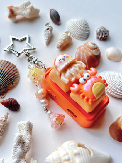 Mini Keyboard Page Turner | Orange Jellyfish and Crab 🪼 🦀