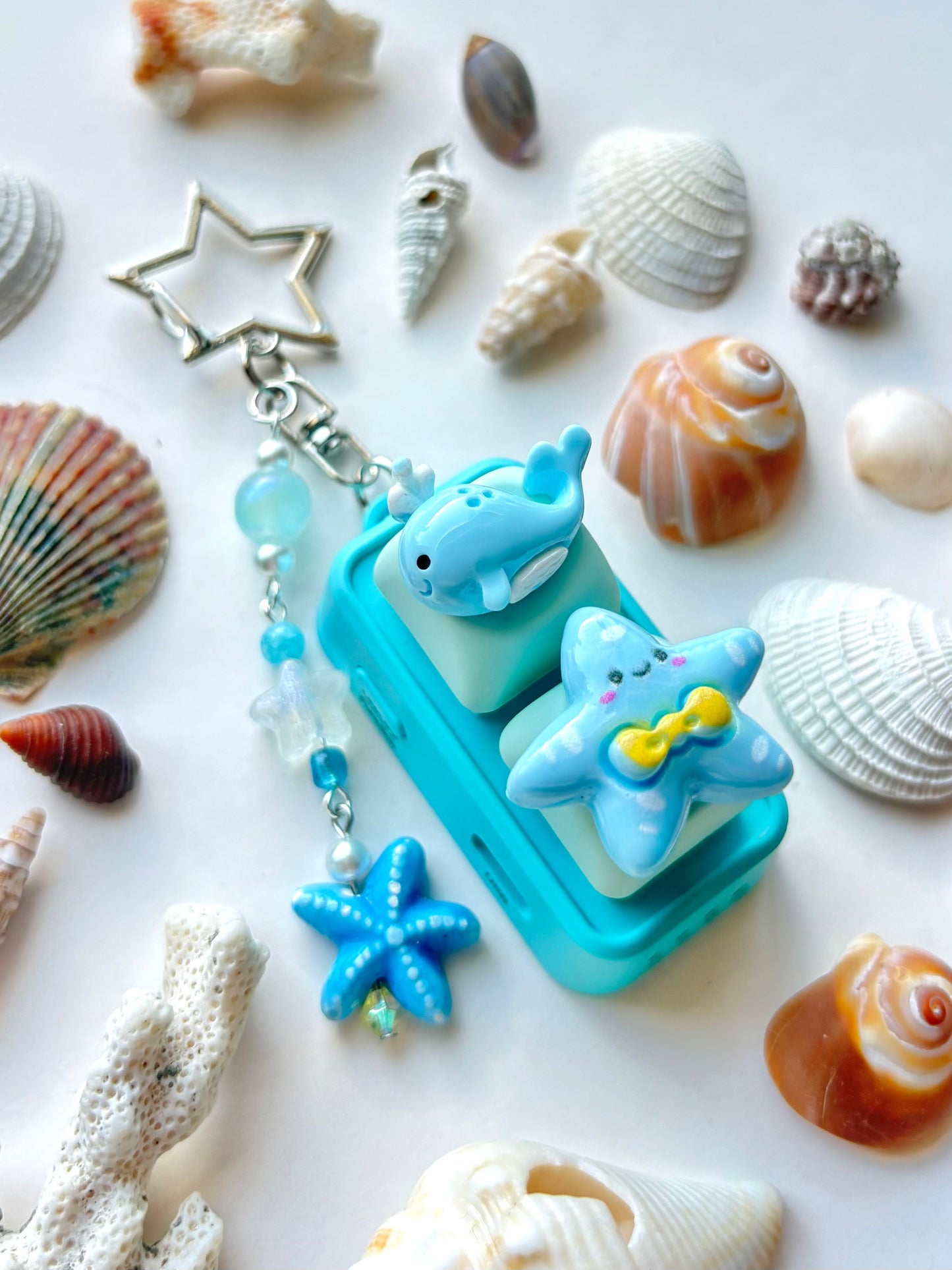 Mini Keyboard Page Turner | Blue Whale and Bowtie Starfish 🐳 🎗️