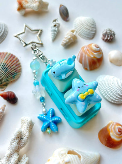 Mini Keyboard Page Turner | Blue Whale and Bowtie Starfish 🐳 🎗️