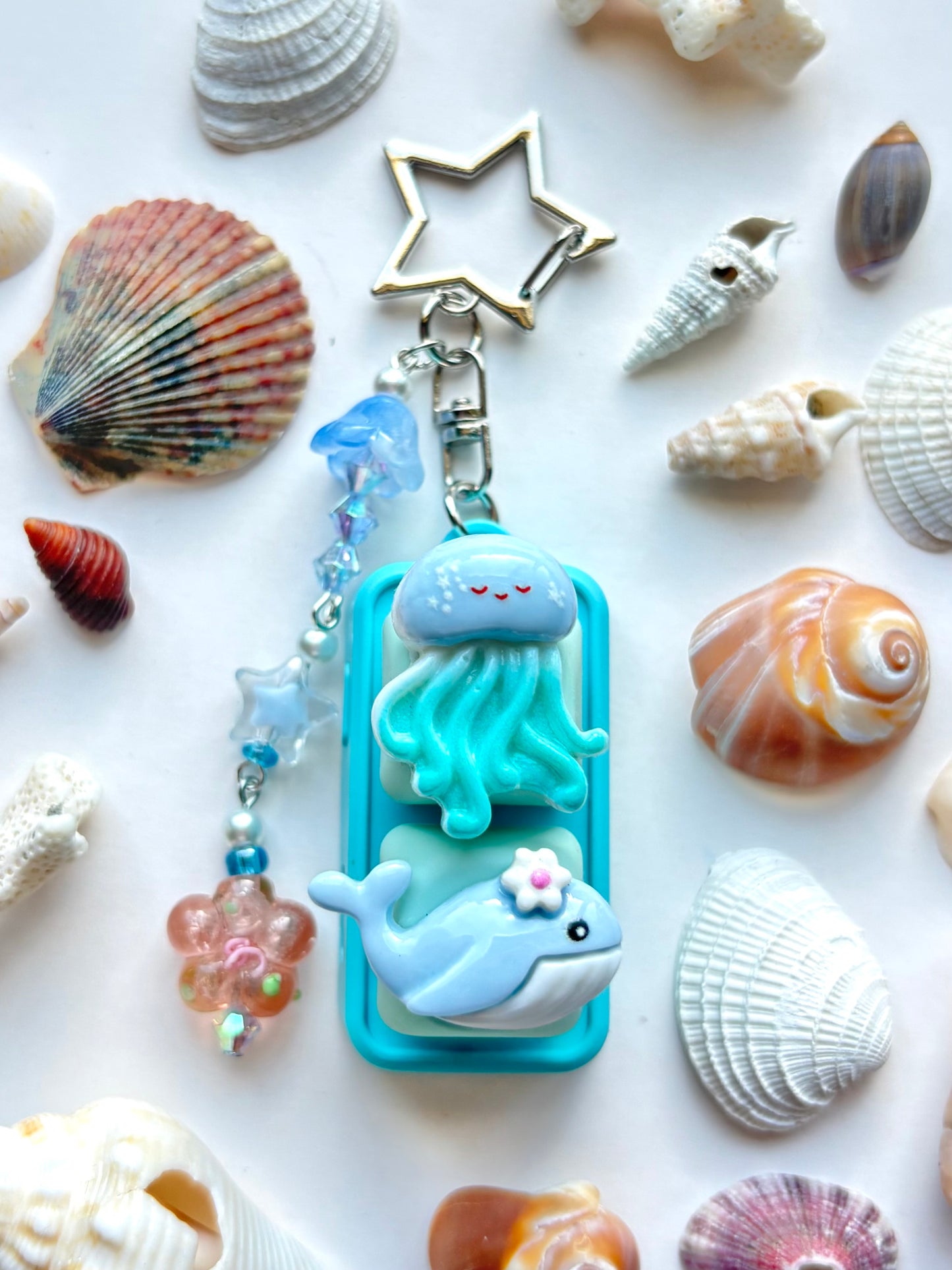 Mini Keyboard Page Turner | Blue Jellyfish and Whale 🪼 🐋