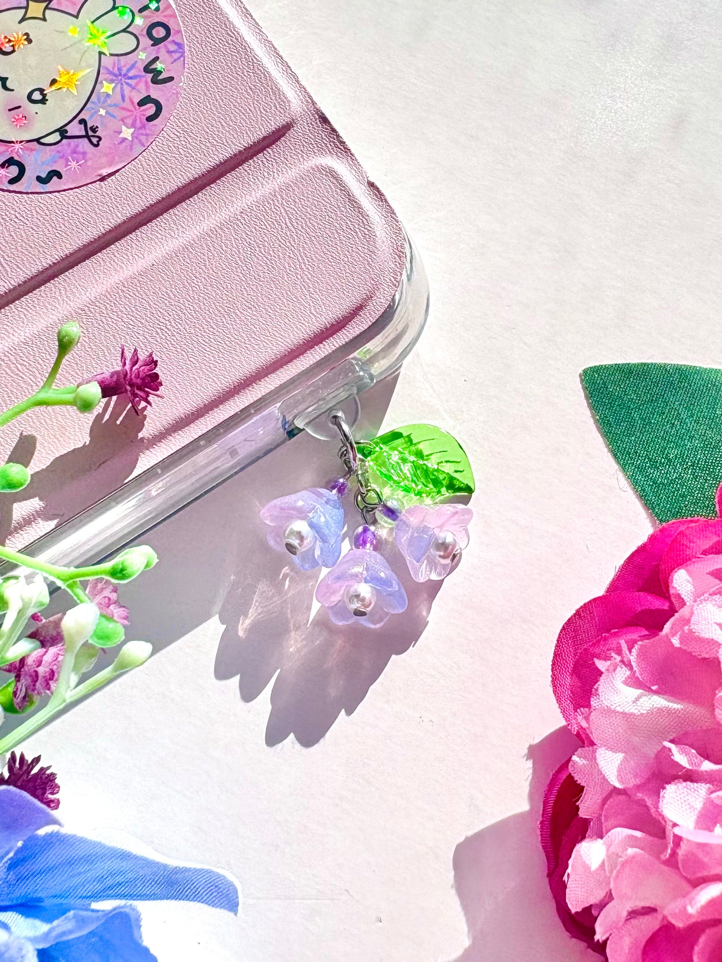 USB-C Dust Plug | Purple Lily of the Valley