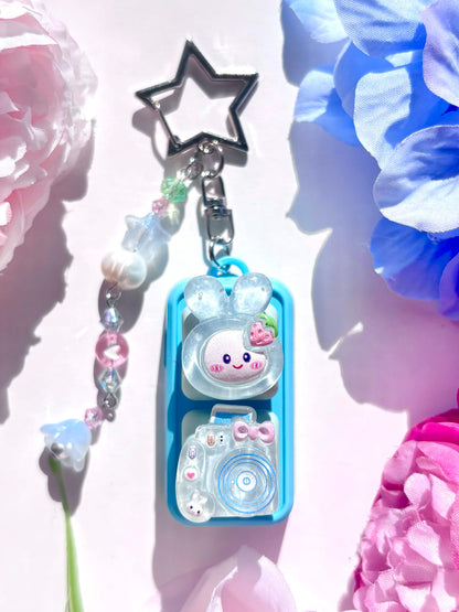 Mini Keyboard Page Turner | Blue Camera Bunny 📷🩵
