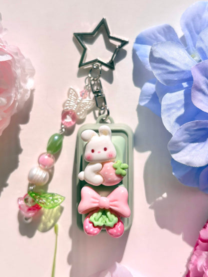 Mini Keyboard Page Turner | Green Strawberry Bunny 🍓