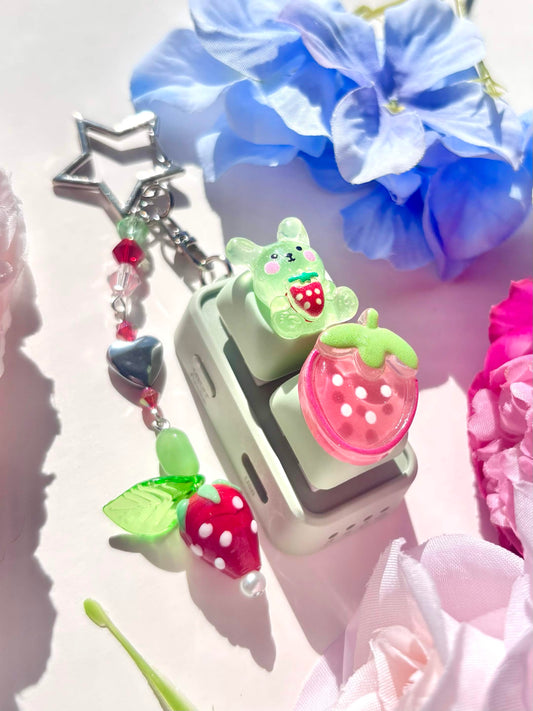 Mini Keyboard Page Turner | Green Strawberry Dog 🍓💚
