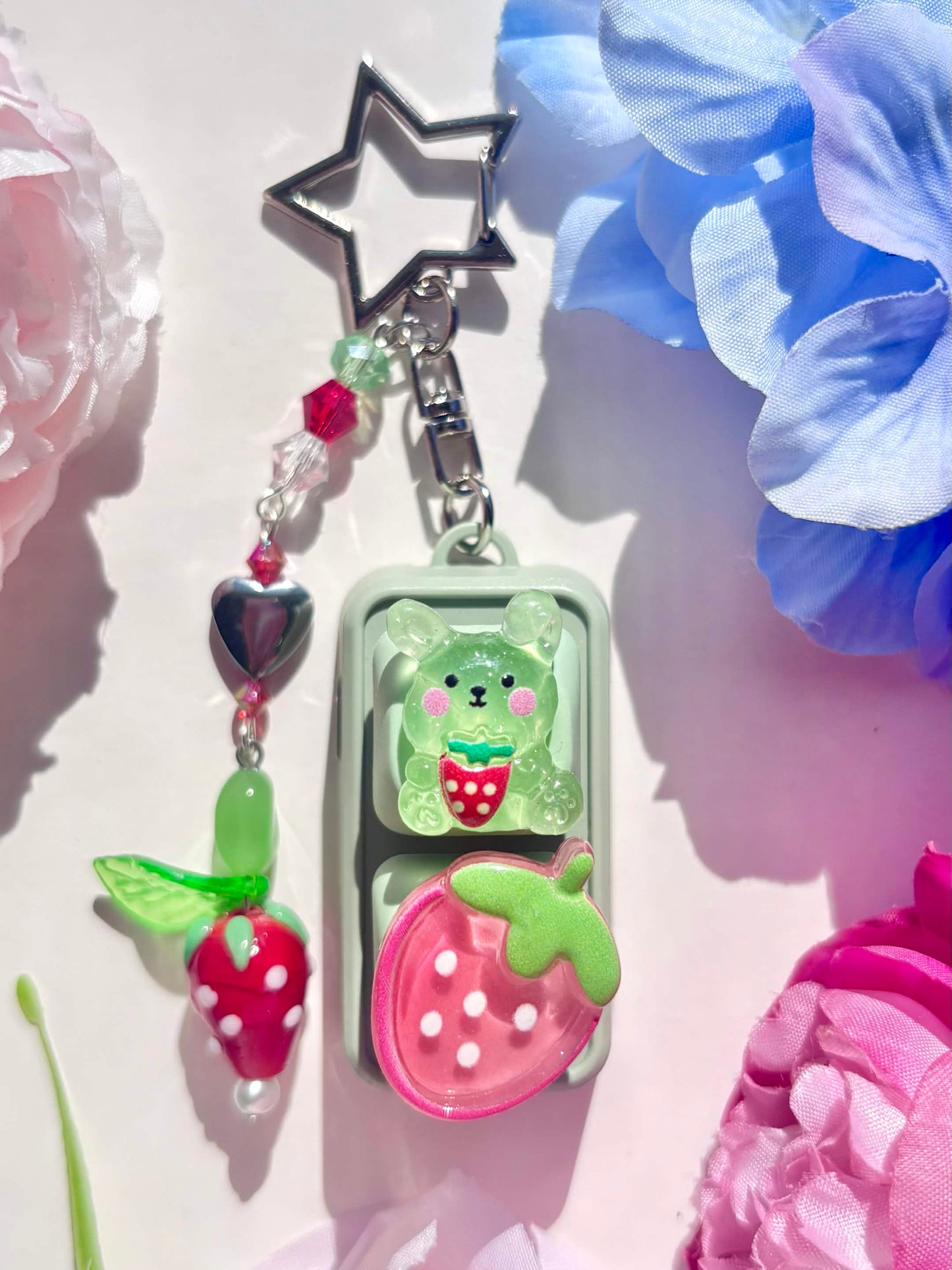 Mini Keyboard Page Turner | Green Strawberry Dog 🍓💚