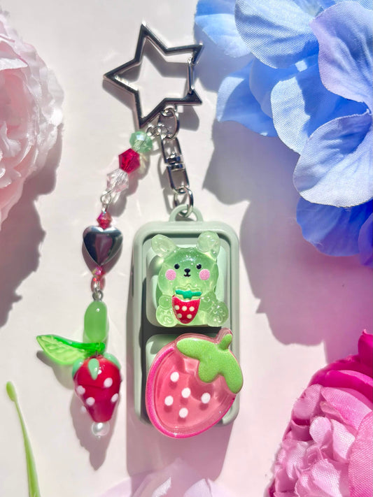 Mini Keyboard Page Turner | Green Strawberry Dog 🍓💚