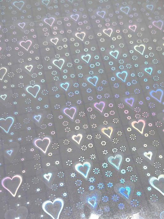 Holographic E-Reader Skin | Hearts