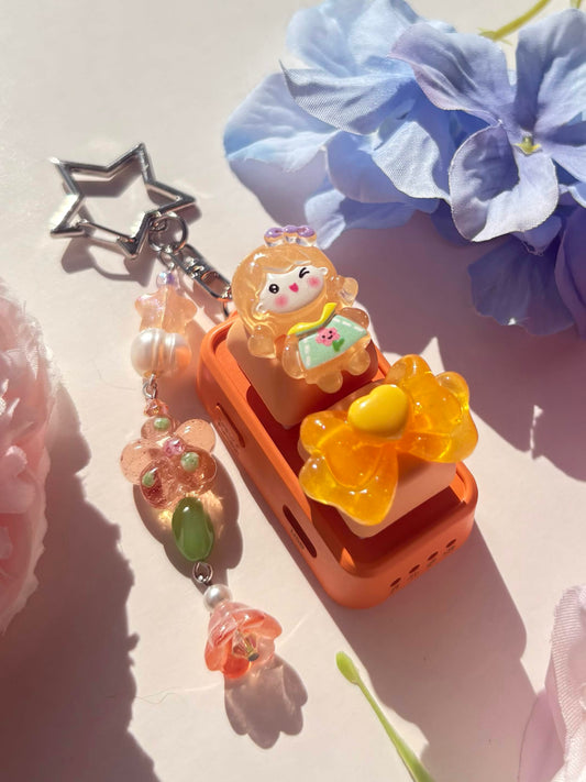 Mini Keyboard Page Turner | Orange Girl Bow 🧡