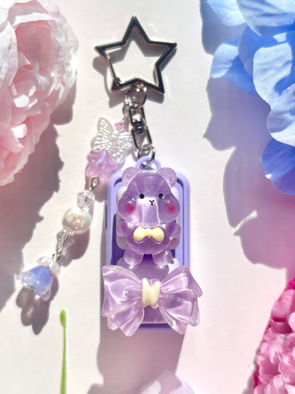 Mini Keyboard Page Turner | Purple Bow Bear 💟🐻