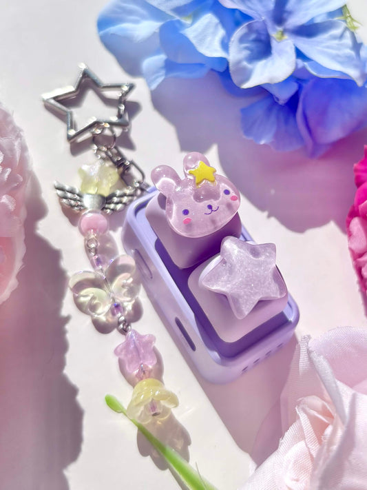 Mini Keyboard Page Turner | Purple & Yellow Star Bunny ⭐