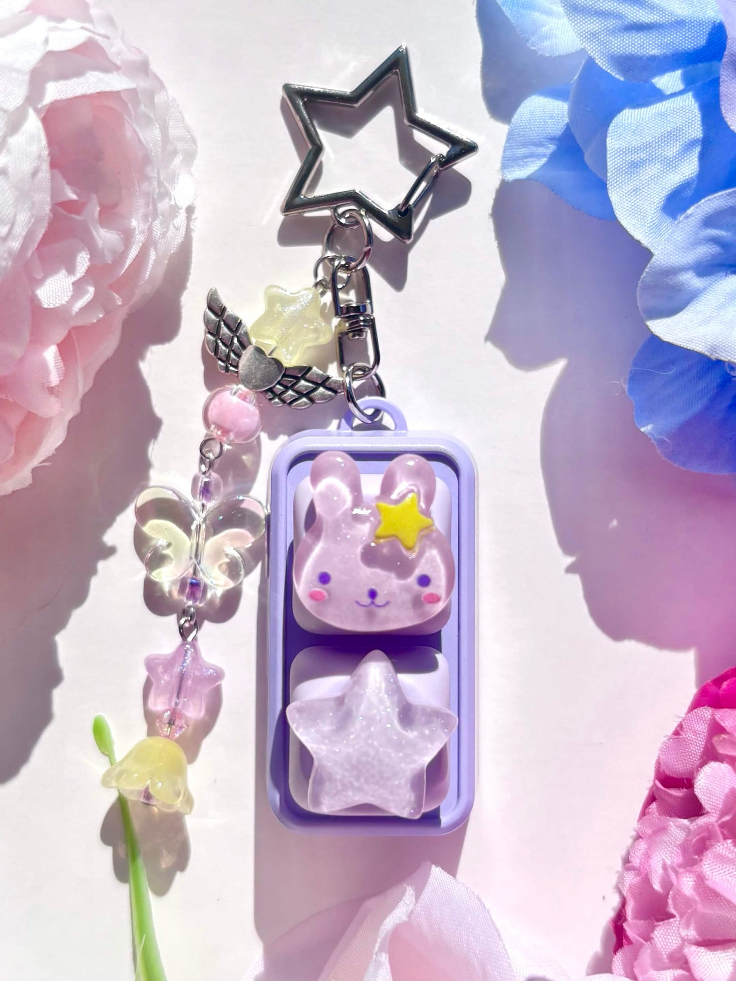 Mini Keyboard Page Turner | Purple & Yellow Star Bunny ⭐