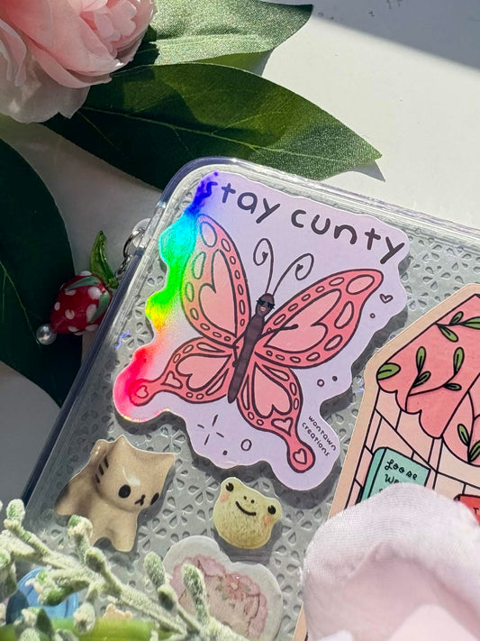 Stay Cunty Butterfly Sticker