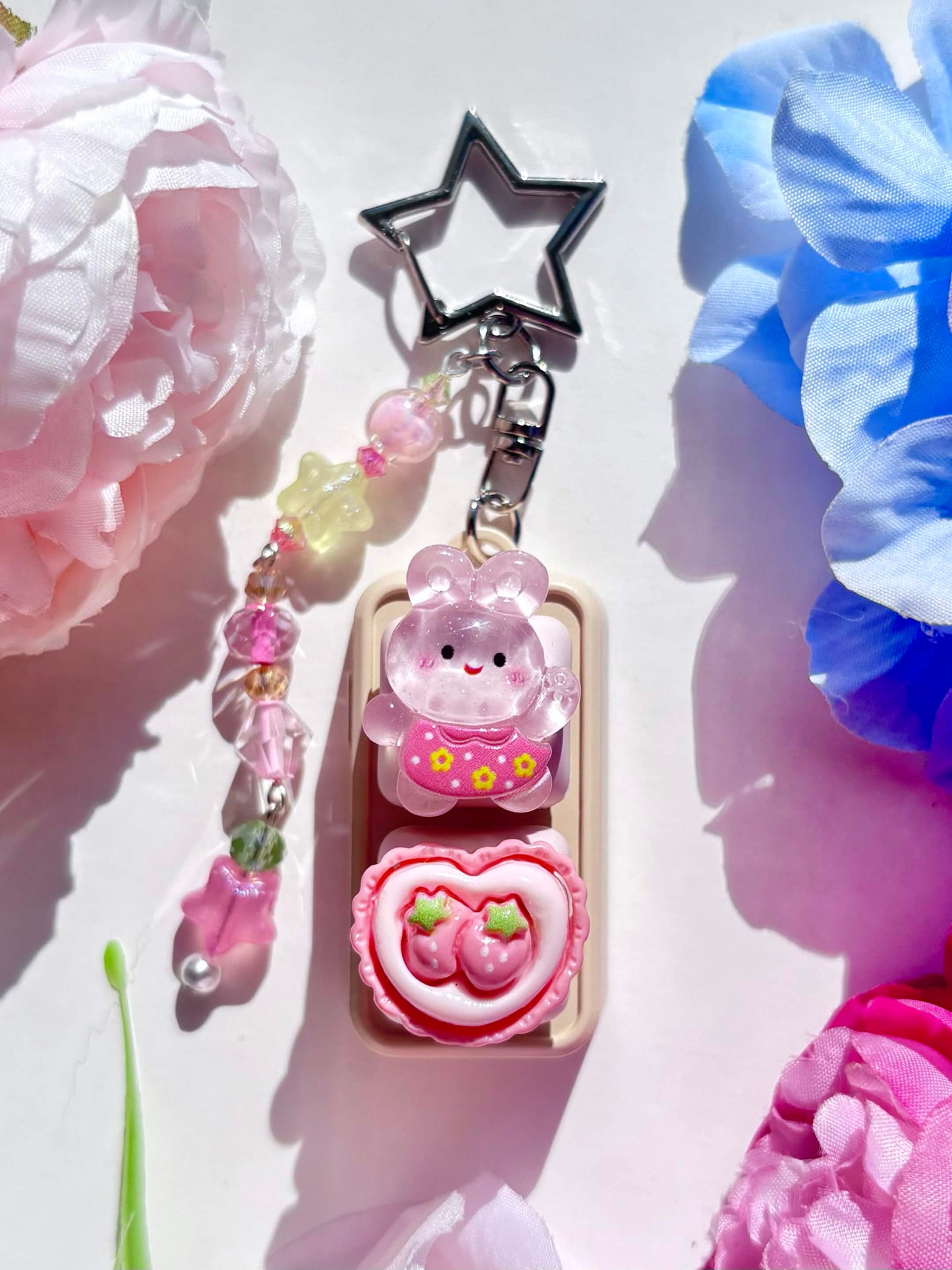 Mini Keyboard Page Turner | Pink Strawberry Bunny 👚