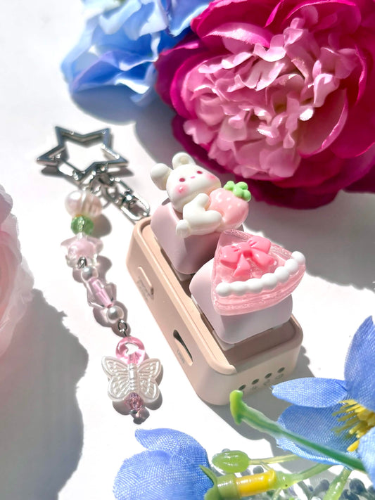 Mini Keyboard Page Turner | Strawberry Shortcake Bunny 🍰🐇