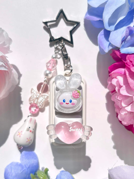 Mini Keyboard Page Turner | Pink & White Bunny 🐇🩷